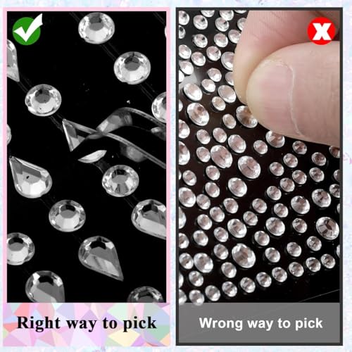MAYCREATE® 4 Sheet Face Gems Rhinestones Pearl Stickers Kit for Makeup with Tweezer Self-Adhesive Glitter Color Festival Jewels Hair Sticker Crafts Nail Art Clothes Making 3 PCS MAYCREATE® 4 Sheet Face Gems Rhinestones Pearl Stickers Kit for Makeup with Tweezer Self-Adhesive Glitter Color Festival Jewels Hair Sticker Crafts Nail Art Clothes Making 3 PCS